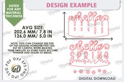 Hello Spring Wall Decor Laser Cut. Welcome Spring SVG Product Image 3