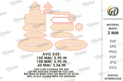 Baby Birth Stats Stand Laser Cut. Nursery Stand Decor SVG Product Image 2