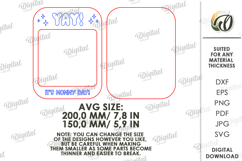 Mother's Day Kids Drawing Plaque Laser Cut. Mom Card SVG Product Image 2