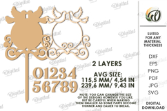 Anniversary Cake Topper Laser Cut. Cake Topper SVG Product Image 2