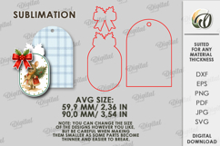 Vintage Christmas Gift Tag Laser Cut. Christmas SVG Product Image 2