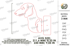 Dog Leash Holder Laser Cut. Dog Decor SVG Product Image 2