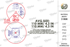 Rotating Circle Invitation Laser Cut. Sweet 16 SVG Product Image 3