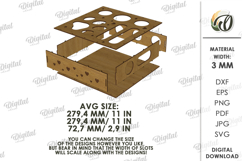 3D Cat Toy Box Laser Cut. Cat Puzzle Toy Box SVG Product Image 2