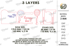 Bee Stand Laser Cut. Standing Home Decor SVG Product Image 2