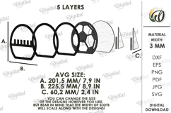 Sport Ring Holder Laser Cut. Ring Display. Football SVG Product Image 2