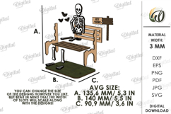3D Halloween Stand Laser Cut. Halloween Standing Decor SVG Product Image 2