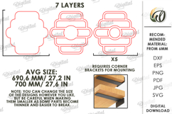 3D Wall Shelf Laser Cut. Display Shelf. Wall Decor SVG Product Image 2