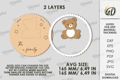 3D Baby Stroller Sign Laser Cut. Stroller Tag SVG Product Image 2