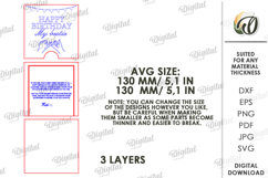 3D Surprise Holder Laser Cut. Birthday Gift SVG Product Image 2