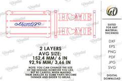 Home Sweet Home Sign Laser Cut. Wall Decor SVG Product Image 2