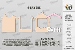 Mini Photo Frame Laser Cut. Hanging Picture Frame SVG Product Image 2