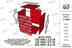Valentine's Day Gift Box Laser Cut. Decorative Box SVG Product Image 2