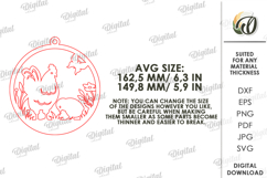 Easter Round Wall Ornament Laser Cut. Wall Decor SVG Product Image 2