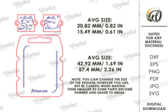 Matching Bracelets With A Holder Lasercut. Bracelet Card SVG Product Image 2