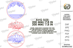 Personalized Country Round Sign Laser Cut. Outdoor SIgn SVG Product Image 2
