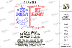 Halloween Wooden Tag Lasercut. Be scary SVG Product Image 2