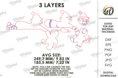 Christmas Door Corner Laser Cut. Christmas Characters SVG Product Image 2