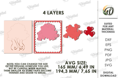 Valentine&#039;s Day Layered Wall Decor Laser Cut. Wall Decor SVG Product Image 2