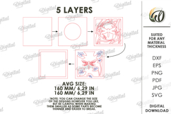 3D Layered Wall Art Sign Laser Cut. Summer. Dragonfly SVG Product Image 2