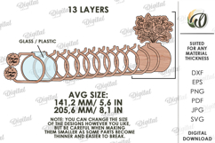 3D Candy holder vase Laser Cut. Mother's day gift SVG Product Image 2