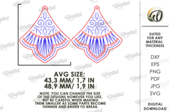 Embroidery Earrings Laser Cut. Embroidery Blank SVG Product Image 2