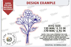 Wooden Bouquet Laser Cut. Spring Flowers. Mother's Day SVG Product Image 2