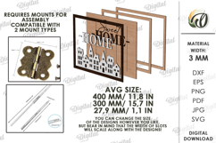 Hideaway Wall Box Organizer Laser Cut.Hidden Storage SVG Product Image 2