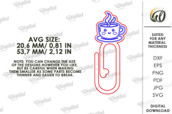 Decorative Bookmark Laser Cut. Paper Clip Bookmark SVG Product Image 2