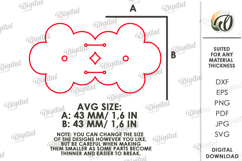 Felt Cable Organizer Laser Cut. Cord Organizer SVG Product Image 2