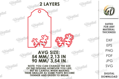 3D Easter Tag Laser Cut. Personalized Gift Tag SVG Product Image 2
