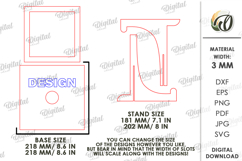 Interchangeable Sign frame Lasercut. Home decor SVG Product Image 3