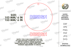 Dog Round Sign Laser Cut. Door Hanger SVG Product Image 2