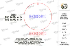 Dog Round Sign Laser Cut. Door Hanger SVG Product Image 2