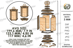 3D Decorative Lantern Laser Cut. Candle Holder SVG Product Image 2