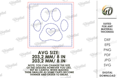 String Art Decor Laser Cut. Wall Decor. Paw Print SVG Product Image 2