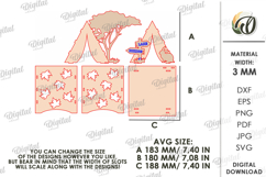 Camping Tent Night Light Laser Cut. Tea Light Holder SVG Product Image 3
