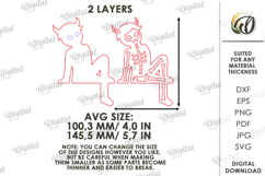 Halloween Skeleton Door Corner Lasercut. Halloween Decor SVG Product Image 2