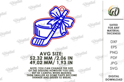 Sport Coquette Keychain Laser Cut. Hockey SVG Product Image 2