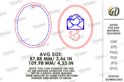 Valentine Coquette Tag Laser Cut. Valentine Gift Tag SVG Product Image 2