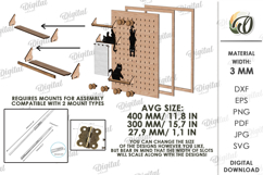 Hideaway Wall Box Organizer Laser Cut.Hidden Storage SVG Product Image 2