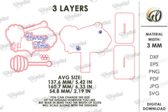 3D Bee Stand Laser Cut. Home Decor. Stand Decor SVG Product Image 2