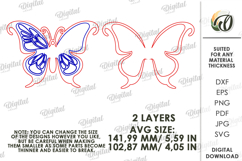 3D Butterfly Laser Cut. Hanging Nursery Decor SVG Product Image 2