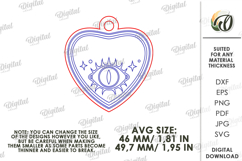 Halloween Keychain Laser Cut. Eye SVG. Spooky keyring Product Image 2