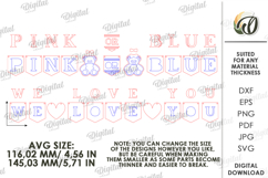 Gender Party Banner Laser cut. Wall decor SVG Product Image 2