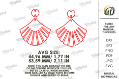 Dangle Earrings Laser Cut. Boho Dangle Earrings SVG Product Image 2