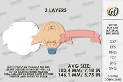 3D Baby Stroller Sign Laser Cut. Stroller Tag SVG Product Image 2