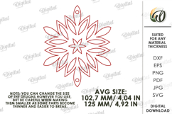 Snowflake Ornament Laser Cut. Christmas Decor SVG Product Image 2