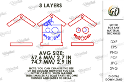 Halloween House Ornament Laser Cut. Hanging Ornament SVG Product Image 2