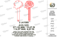 3D Teacher Pencil Flower Laser Cut. Teacher Gift SVG Product Image 2